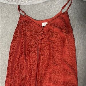 Leopard Print Red Cami Top